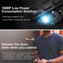 EKEN V7 1080P Wireless WiFi Smart Video Doorbell, Support Motion Detection & Infrared Night Vision & Two-way Voice, Package 3: Doorbell + Dual Slots Battery Charger + Chime(Black)