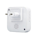 P6 110dB Wireless IP55 Waterproof Low Power Consumption WiFi Doing-dong Doorbell Receiver, Receiver Distance: 300m, EU Plug(White)