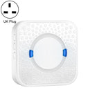 P6 110dB Wireless IP55 Waterproof Low Power Consumption WiFi Doing-dong Doorbell Receiver, Receiver Distance: 300m, UK Plug(White)