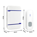 P7 110dB Wireless IP55 Waterproof Low Power Consumption WiFi Doorbell Receiver with Night Light , 53 Music Options, Receiver Distance: 300m (White)