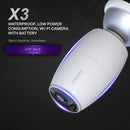 X3 1080P WiFi Smart Video IP54 Waterproof Digital Camera Door Viewer, Support TF Card & Infrared Night Vision(White)