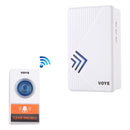 VOYE V022A Home Music Remote Control Wireless Doorbell with 38 Polyphony Sounds (White)