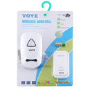 VOYE V025F Home Music Remote Control Wireless Doorbell with 38 Polyphony Sounds, US Plug(White)