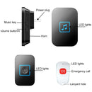 CACAZI C86 Wireless SOS Pager Doorbell Old man Child Emergency Alarm Remote Call Bell, EU Plug(White)