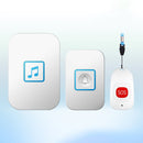 CACAZI C86 Wireless SOS Pager Doorbell Old man Child Emergency Alarm Remote Call Bell, UK Plug(White)