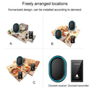 CACAZI FA80 1 Button 5 Receivers Home Call Bell Self-powered Wireless Doorbell, UK Plug(White)