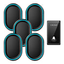 CACAZI FA80 1 Button 5 Receivers Home Call Bell Self-powered Wireless Doorbell, US Plug(Black)