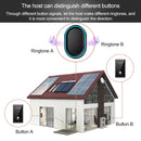 CACAZI FA80 1 Button 5 Receivers Home Call Bell Self-powered Wireless Doorbell, US Plug(White)