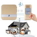 CACAZI A9 1 Button 5 Receivers Smart Home Wireless Remote Control Music Door Bell, US Plug(White)