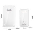 CACAZI FA8 Self-Powered Wireless Doorbell, EU Plug(White)