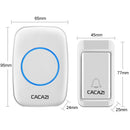 CACAZI A10G One Button Three Receivers Self-Powered Wireless Home Cordless Bell, EU Plug(White)