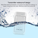CACAZI A10G One Button Three Receivers Self-Powered Wireless Home Cordless Bell, UK Plug(White)