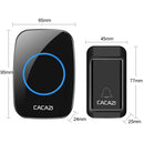 CACAZI A10G One Button Three Receivers Self-Powered Wireless Home Cordless Bell, US Plug(Black)