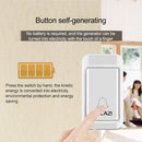 CACAZI A10G One Button Three Receivers Self-Powered Wireless Home Cordless Bell, US Plug(Black)