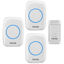 CACAZI A10G One Button Three Receivers Self-Powered Wireless Home Cordless Bell, US Plug(White)