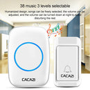 CACAZI A10G One Button Three Receivers Self-Powered Wireless Home Cordless Bell, US Plug(White)