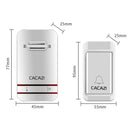 CACAZI V027G One Button Three Receivers Self-Powered Wireless Home Kinetic Electronic Doorbell, US Plug