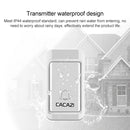 CACAZI V027G One Button One Receivers Self-Powered Wireless Home Kinetic Electronic Doorbell, EU Plug