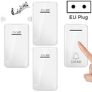 CACAZI FA8 One Button Three Receivers Self-Powered Smart Home Wireless Doorbell, EU Plug(White)