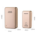 CACAZI FA8 One Button Three Receivers Self-Powered Smart Home Wireless Doorbell, US Plug(Black)