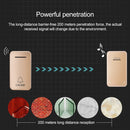CACAZI FA8 One Button Three Receivers Self-Powered Smart Home Wireless Doorbell, US Plug(Black)