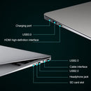 F14 Laptop, 15.6 inch, 8GB+1TB, Windows 10 OS, Intel Celeron J3455 Quad Core 1.5GHz-2.3GHz, Support TF Card & Bluetooth & WiFi & RJ45, US Plug