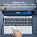F152 Ultra-thin Notebook, 15.6 inch, 12GB+512GB, Fingerprint Unlock, Windows 10 Intel Celeron J4125 Quad Core, Support TF Card & Bluetooth & WiFi & HDMI, US Plug (Rose Gold)