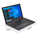 F3 Laptop, 12.5 inch, 4GB+64GB, Windows 10 OS, Intel Celeron N3350 Dual Core CPU 1.44Ghz-1.92GHz , Support TF Card & Bluetooth & WiFi & HDMI, US Plug (Black)