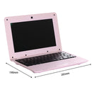 F5 Laptop, 10.1 inch, 1GB+8GB, Android 6.0 OS, Allwinner A33 Quad Core 1.8GHz CPU, Support SD Card & Bluetooth & WiFi & RJ45, US Plug (Pink)