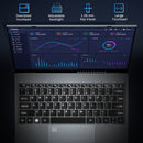 F22 Laptop, 13.5 inch, 8GB+128GB, Fingerprint Unlock, Windows 10 OS, Intel Core i3-1005G1 Dual Core 1.2-3.4Ghz, 2K Full HD Srceen, Support TF Card & Bluetooth & WiFi, US Plug (Grey)