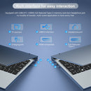 F22 Laptop, 13.5 inch, 8GB+128GB, Fingerprint Unlock, Windows 10 OS, Intel Core i3-1005G1 Dual Core 1.2-3.4Ghz, 2K Full HD Srceen, Support TF Card & Bluetooth & WiFi, US Plug (Grey)