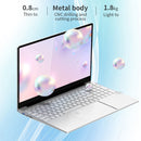 HONGSAMDE F158G Notebook, 15.6 inch, 12GB+128GB, Fingerprint Unlock, Windows 10 Intel Celeron J4125 Quad Core 2.0-2.5GHz, Support TF Card & Bluetooth & WiFi & HDMI, US Plug(Silver)