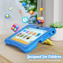 Pritom K7 Pro Kids Education Tablet PC, 7.0 inch, 2GB+32GB, Android 11 Allwinner A100 Quad Core CPU, Support 2.4G WiFi / Bluetooth / Dual Camera, Global Version with Google Play, US Plug(Blue)