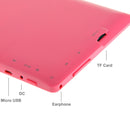 Q88 Kids Education Tablet PC, 7.0 inch, 1GB+8GB, Android 4.4 Allwinner A33 Quad Core, WiFi, Bluetooth, OTG, FM, Dual Camera, with Silicone Case (Pink)