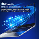 HONGSAMDE HSDQ156 Ultrabook, 15.6 inch, 8GB+512GB, Windows 10 Intel Celeron J3455 Quad Core Up to 2.5GHz, Support TF Card & Bluetooth & Dual WiFi & Mini HDMI, US Plug (Silver)