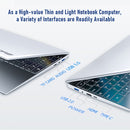 HONGSAMDE HSDQ156 Ultrabook, 15.6 inch, 8GB+512GB, Windows 10 Intel Celeron J3455 Quad Core Up to 2.5GHz, Support TF Card & Bluetooth & Dual WiFi & Mini HDMI, US Plug (Silver)