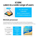 X10RK Mini Tablet PC Box, 10.1 inch, 2GB+32GB, Android 8.1 RK3326 Quad-core Cortex A35 up to 1.5GHz Support WiFi & Bluetooth & TF Card & HDMI & RJ45, US Plug (Black)