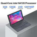 S7 mini 10.1 inch Laptop, 6GB+128GB, Windows 10 OS, Intel Celeron N4120 Quad Core CPU 1.1-2.6Ghz, Support & Bluetooth & WiFi & HDMI, US Plug(Black)