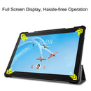 Custer Texture Horizontal Deformation Flip Leather Case for Lenovo Tab P10 10.1 inch with Three-folding Holder & Sleep / Wake-up Function (Black)