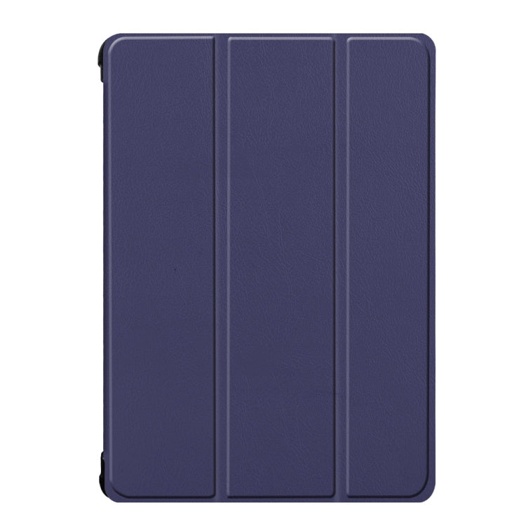 Custer Texture Horizontal Deformation Flip Leather Case for Lenovo Tab P10 10.1 inch with Three-folding Holder & Sleep / Wake-up Function (Blue)