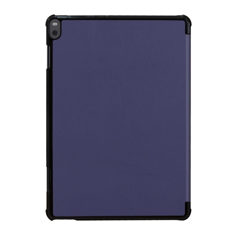 Custer Texture Horizontal Deformation Flip Leather Case for Lenovo Tab P10 10.1 inch with Three-folding Holder & Sleep / Wake-up Function (Blue)