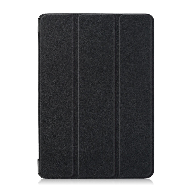 3-folding Custer Texture Deformation Flip Leather Case for Lenovo Tab M10 TB-X605F / X505F(Black)