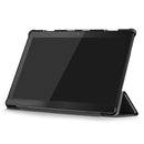 3-folding Custer Texture Deformation Flip Leather Case for Lenovo Tab M10 TB-X605F / X505F(Black)