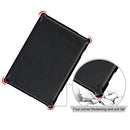 3-folding Custer Texture Deformation Flip Leather Case for Lenovo Tab M10 TB-X605F / X505F(Black)