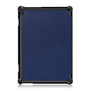 3-folding Custer Texture Deformation Flip Leather Case for Lenovo Tab M10 TB-X605F / X505F(Dark Blue)
