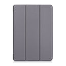 3-folding Custer Texture Deformation Flip Leather Case for Lenovo Tab M10 TB-X605F / X505F(Grey)
