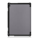 3-folding Custer Texture Deformation Flip Leather Case for Lenovo Tab M10 TB-X605F / X505F(Grey)