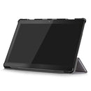 3-folding Custer Texture Deformation Flip Leather Case for Lenovo Tab M10 TB-X605F / X505F(Grey)
