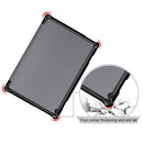 3-folding Custer Texture Deformation Flip Leather Case for Lenovo Tab M10 TB-X605F / X505F(Grey)
