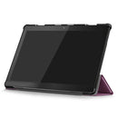 3-folding Custer Texture Deformation Flip Leather Case for Lenovo Tab M10 TB-X605F / X505F(Purple)
